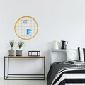 Decoratiune de perete, Moodboard 7, Metal, Dimensiune: 55 x 55 cm, Auriu