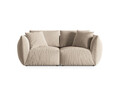 Canapea modulara 3 locuri, Chris-184, Micadoni Home, 220x100x80 cm, catifea, ecru