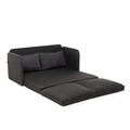 Canapea extensibilă cu 2 locuri, Futon, 859FTN2875, Metal , Gri inchis