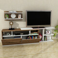 Comoda TV, Furny Home, Beste, Alb/Maro