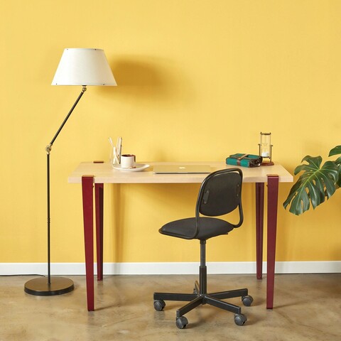 Birou, Logg, Eridanos, 120x75x60 cm, Lemn / Burgundy Logg