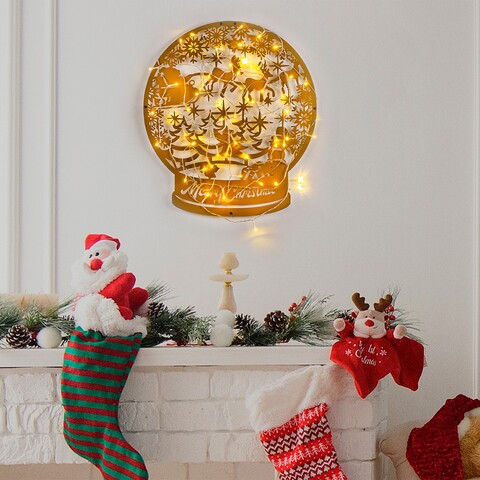 Decoratiune de luminoasa XMASGOLD-025, Tanelorn, 45×50 cm, metal, auriu Decoratiuni si ornamente