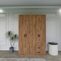Dulap pentru haine, Miwood, Yaman 1600-028, 120x180x45 cm, PAL, Maro
