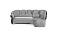 Coltar extensibil dreapta 3 locuri ELTAP, L-006, Lord, 243x180x112 cm, lemn/poliester, gri deschis/negru
