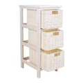 Comoda cu 3 cosuri Thea, Creaciones Meng, 26x32x63 cm, lemn de paulownia
