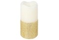 Lumanare LED Golden glitter, 7x13 cm, alb/auriu