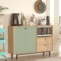 Dulap multifunctional, Locelso, RE2-SY, Stejar / Verde