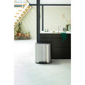 Cos de gunoi cu pedala, Brabantia, Bo Pedal, 2x30 L, 36.3x54.1x65.2 cm, otel, argintiu