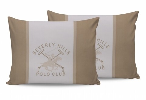 Set 2 fete de perna 50×70, 100% bumbac, Beverly Hills Polo Club, BHPC 024 – Cream, Alb/Crem Beverly Hills Polo Club