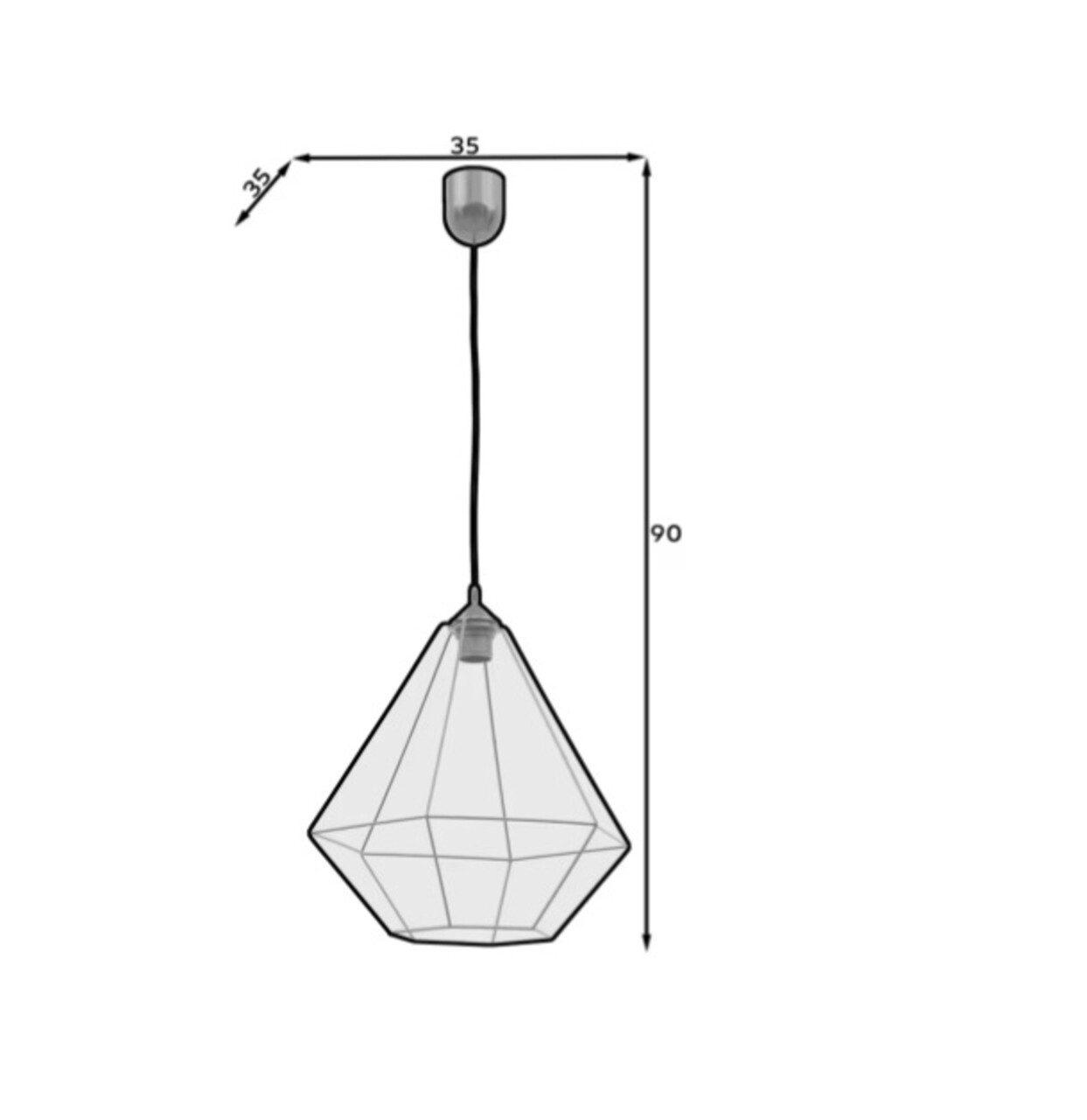 Lustra ELTAP, Brevitas, 35x90 cm, 1xE27, 15W, otel, negru