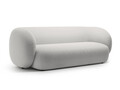 Canapea modulara 3 locuri, Kate, Micadoni, 213x99x76 cm, catifea, gri deschis