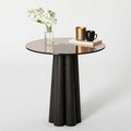 Masuta de cafea, Neostill, Thales, 50x50x50 cm, Sticla temperata, Negru/Bronz