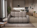 Canapea extensibila 3 locuri ELTAP, Deverio, 154x103x83 cm, lemn/poliester, bej inchis