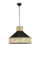 Lustra, Rattan, 941RTN1102, Ratan, Negru / Rattan