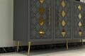 Consola, Olivia, Dome KB150, Antracit / Aur