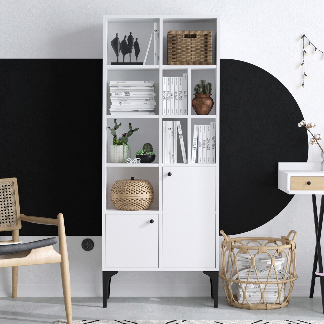 Corp biblioteca, Emerald, Regulus, 60x175x30 cm, Alb - 2 | YEO