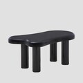Masuta de cafea Alto, Homla, 100x60x45 cm, MDF, negru lucios