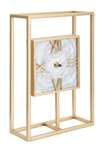 Ceas de masa pearl gold, mauro ferretti, 20x30 cm, fier, auriu