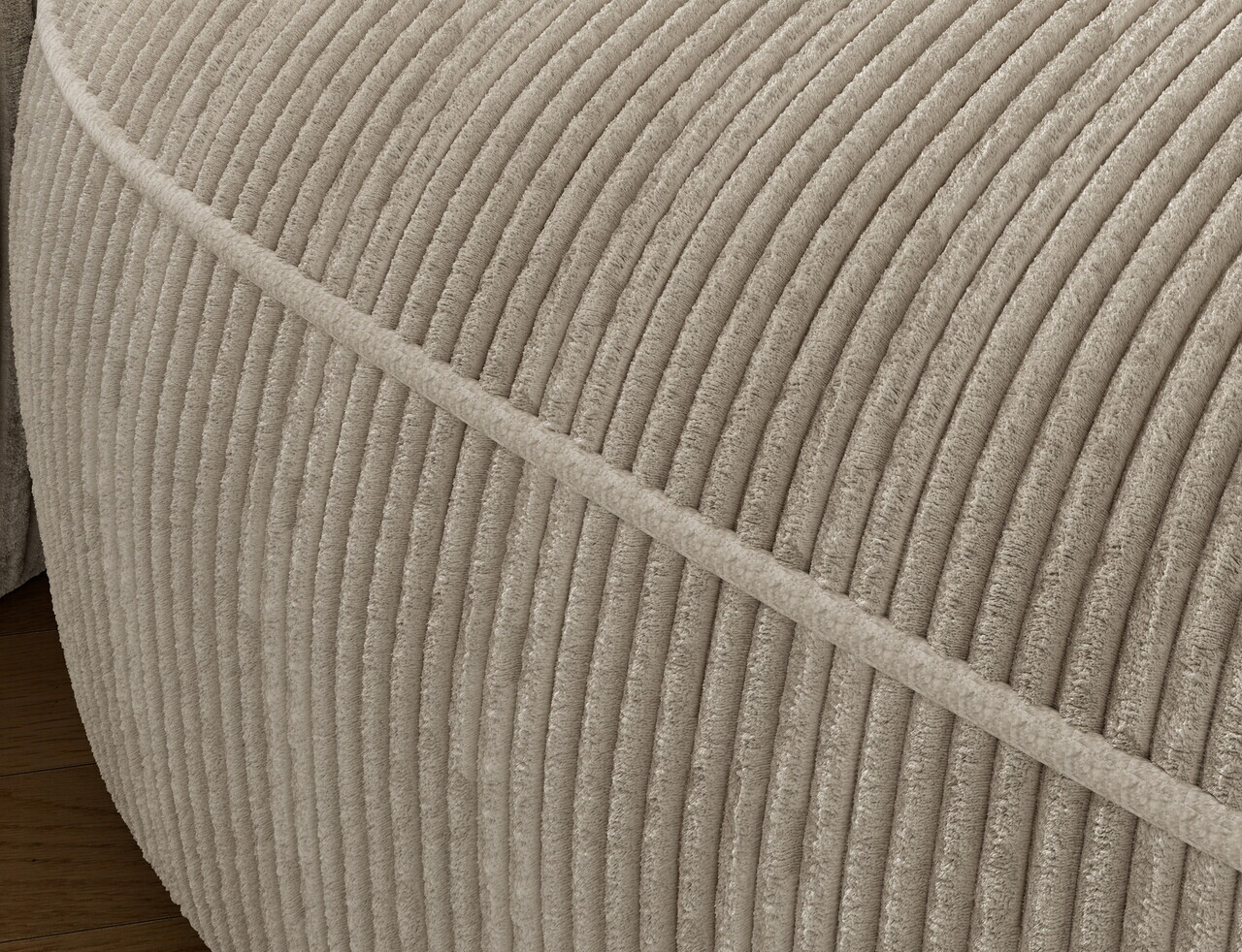 Coltar extensibil stanga 3 locuri ELTAP, Tesalia, 240x150x93 cm, lemn/catifea din poliester, bej deschis — imaginea 9