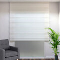 Jaluzea rulou zebra / roleta textila, Stor Pliseli Day & Night, 200x200 cm, poliester, alb