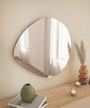 Oglinda decorativa, Siam, Besso, 60x60x2.2 cm, MDF , Negru