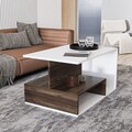 Masuta de cafea, Inarch, Vera S004, Alb/Maro
