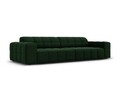 Canapea 4 locuri, Jennifer-51, Micadoni Home, 244x102x70 cm, catifea, verde bottle