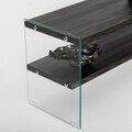 Comoda TV, Neostill, Aqua TV, 140x45x35 cm, Sticla temperata, Antracit