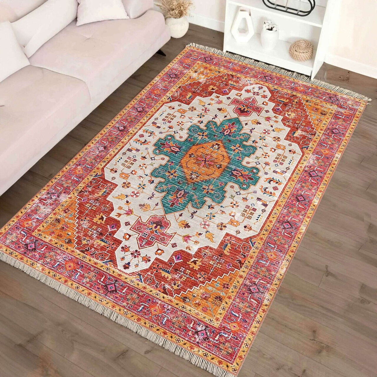 Covor, 326, 120x180 cm, Bumbac, Multicolor — imaginea 3