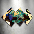 Set 4 tablouri decorative, 4MDF1005982012, MDF, Imprimat UV, Multicolor