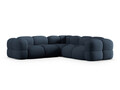Coltar simetric 4 locuri, Loretto, Cosmopolitan Design, 250x250x68 cm, tesatura structurata, albastru inchis
