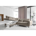 Coltar extensibil stanga 4 locuri ELTAP, LT-07SAV, Noble, 255x201x100 cm, lemn/poliester, bej inchis