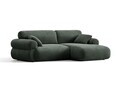 Coltar dreapta 4 locuri, Ophelia, Micadoni Home, 236x164x84 cm, tesatura structurata, verde muschi