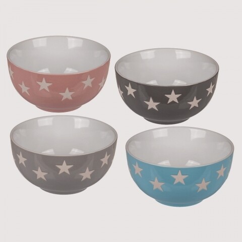 Set 4 boluri Star, 250 ml, ceramica