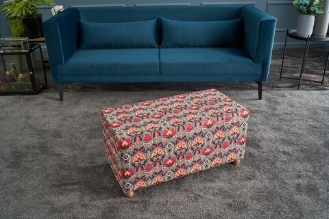 Taburet bonita puf uzun, balcab home, 40x40x40 cm, lemn, multicolor