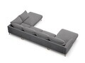 Coltar panoramic dreapta 6 locuri, Naomi, Micadoni Home, 365x235x75 cm, catifea, gri