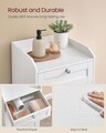 Dulap de baie cu cos de rufe integrat, Vasagle, 40x40x80 cm, MDF/poliester, alb cloud