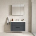 Set Dulap de Baie cu Chiuvetă și Oglindă (2 Piese), Hanah Home, Bari 85 v2, Antracit mat