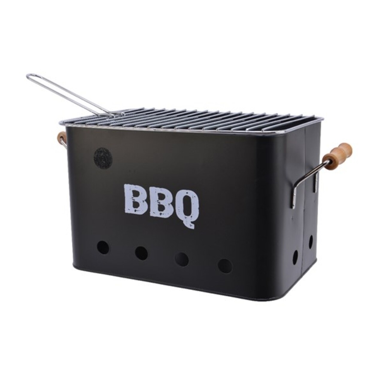 Gratar BBQ, Decoris, 32.5x21x21 Cm, Metal, Negru