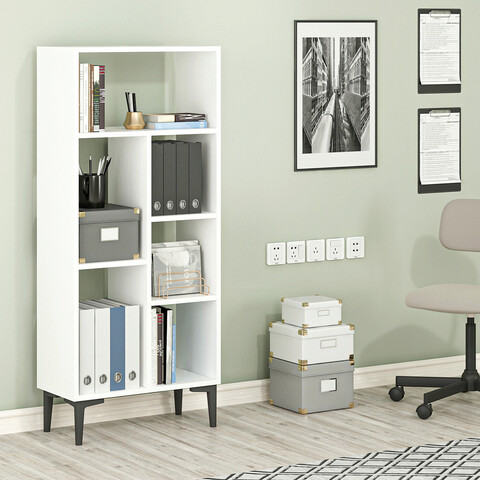 Corp biblioteca, olivia, penta, 60x138.6x29.6 cm, pal, alb