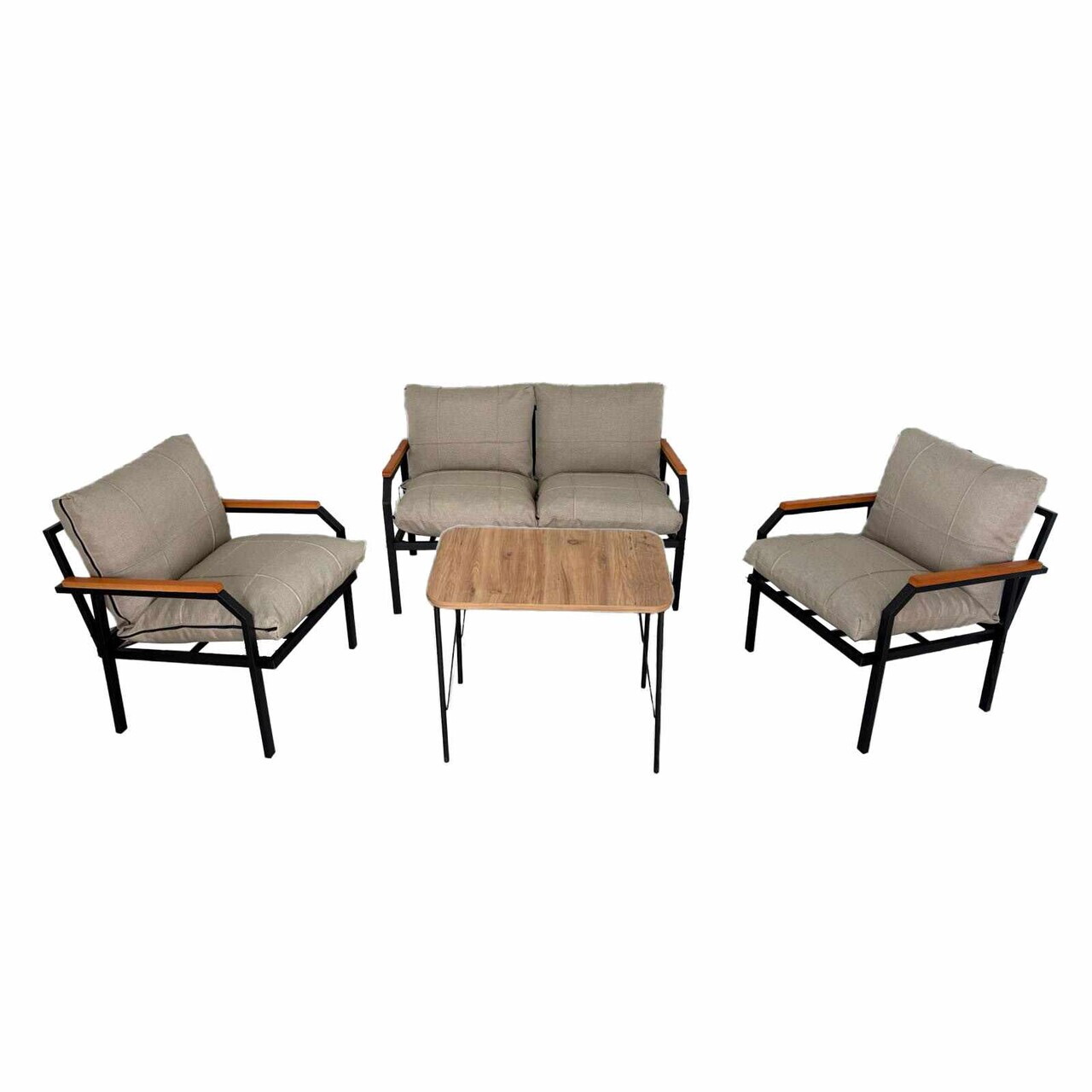 Set mobilier de gradina, Hanah Home, Alya, Crem — imaginea 2
