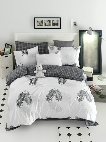 Lenjerie de pat dubla King (IT) Pipong - White, Grey, Mijolnir, 3 piese, 250x200 cm, bumbac ranforce, multicolor