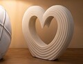 Figurina decorativa Lovvy Quarzy, Mauro Ferretti, 30x7x26 cm, polirasina, alb