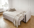 Canapea extensibila 3 locuri, ELTAP, SO-ARC-BL-18JAF, Arcadova, 244x97x97 cm, lemn/poliester, bej/negru