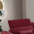Coltar extensibil dreapta 4 locuri ELTAP, Foble, 267x196x100 cm, lemn/poliester, rosu