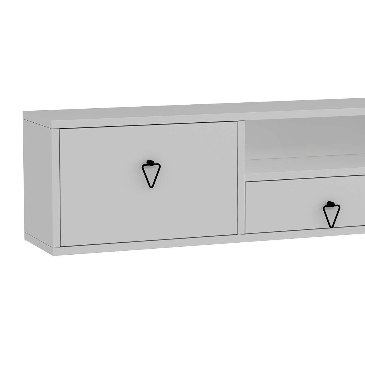 Comoda TV, Hanah Home, 1303-DROP-1, 140x30x30 cm, PAL , Alb/Negru - view 5