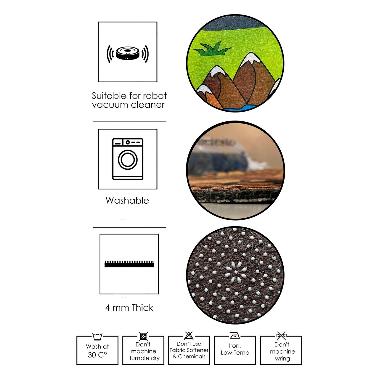 Covor, Hmnt755, 120x180 cm, Poliester, Alb/Negru — imaginea 8