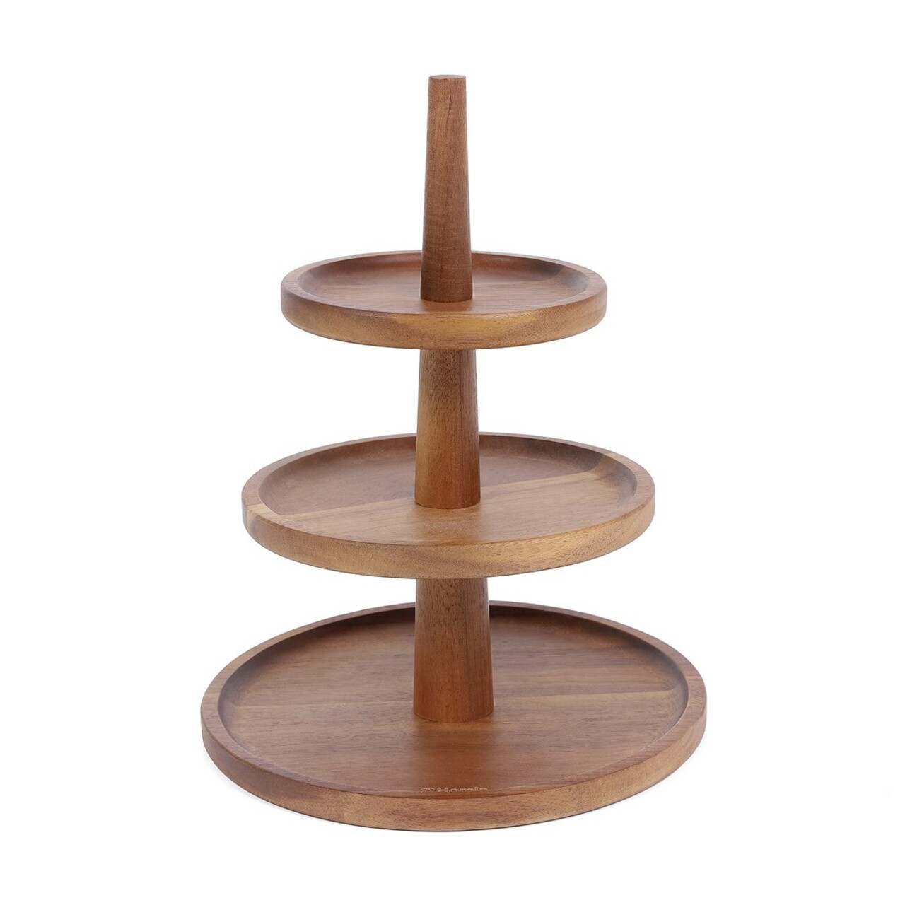 Platou servire cu 3 etaje Mooka, Homla, 25x32 cm, lemn, maro - 1 | YEO