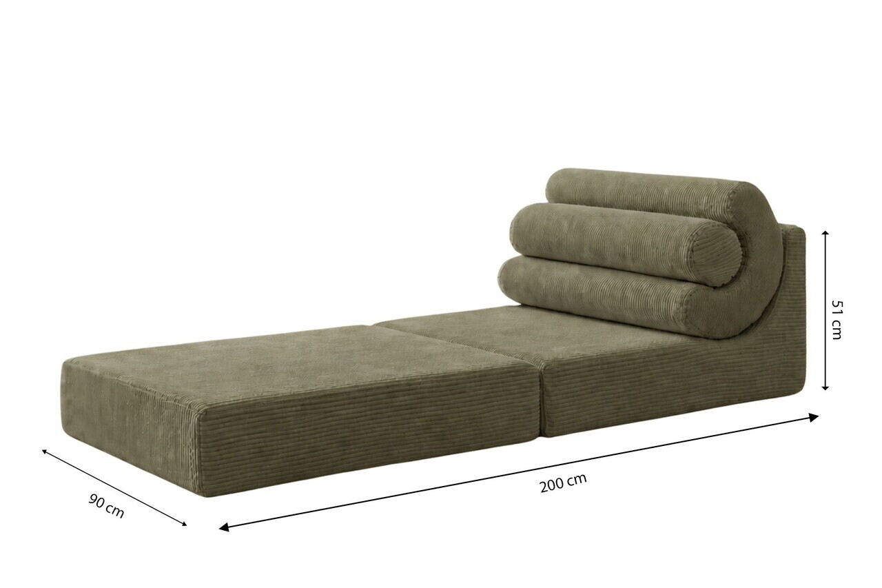 Fotoliu extensibil, Atelier del Sofa, 560ARE5304, Verde menta — imaginea 4