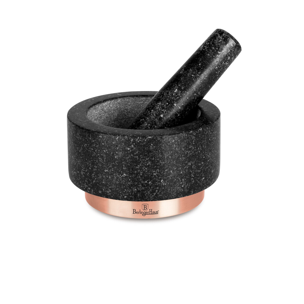 Mojar cu pistil Berlinger Haus, Black Rose, 14x8 cm, granit, negru/roz - imagine 12